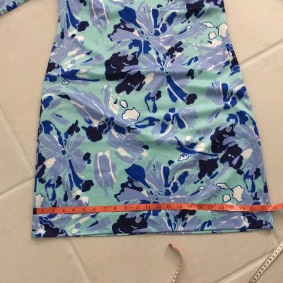 NWT CK Bradley Hudson blue floral shift dress M L - Picture 12 of 13